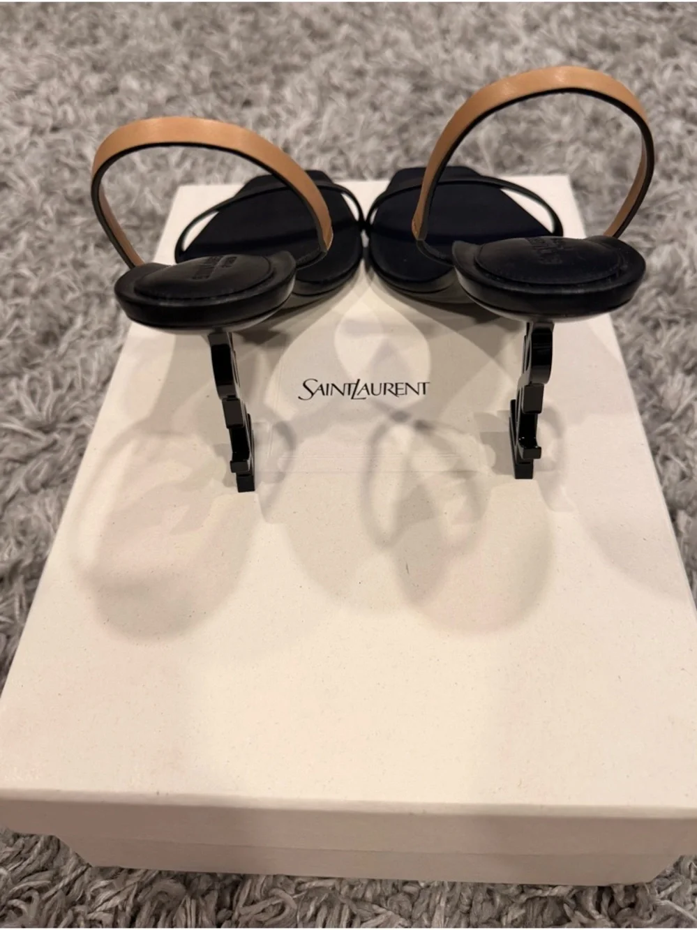 Saint Laurent Opyum Slingback Sandals size 37.5 US 7.5 - Picture 4 of 6